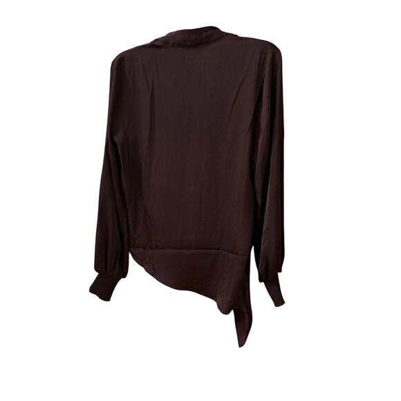 ALL SAINTS Abi Long Sleeve Draped Wrap Over Top (new - Picture 8 of 8